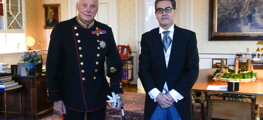 Colombia fortalece lazos con Noruega: Embajador Luis Antonio Dimaté presenta Cartas Credenciales al Rey Harald V