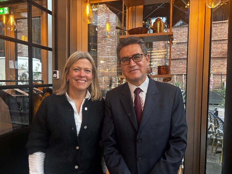 Encuentros de la Embajada de Colombia en Noruega con las expertas Cecilia Baillet y Benedicte Bull