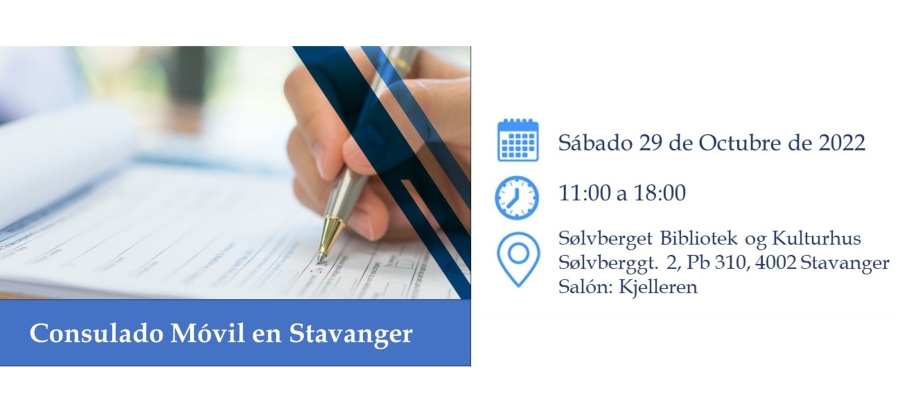 Consulado de Colombia en Oslo realizará un Consulado Móvil en Stavanger, el 29 de octubre de 2022