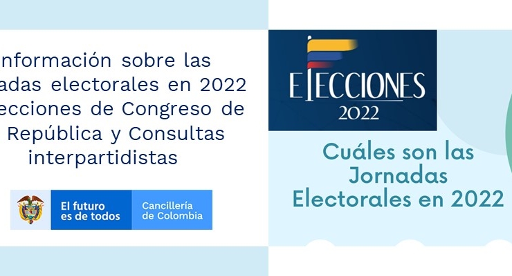 Información sobre las jornadas electorales en 2022 - elecciones de Congreso de la República y Consultas interpartidistas